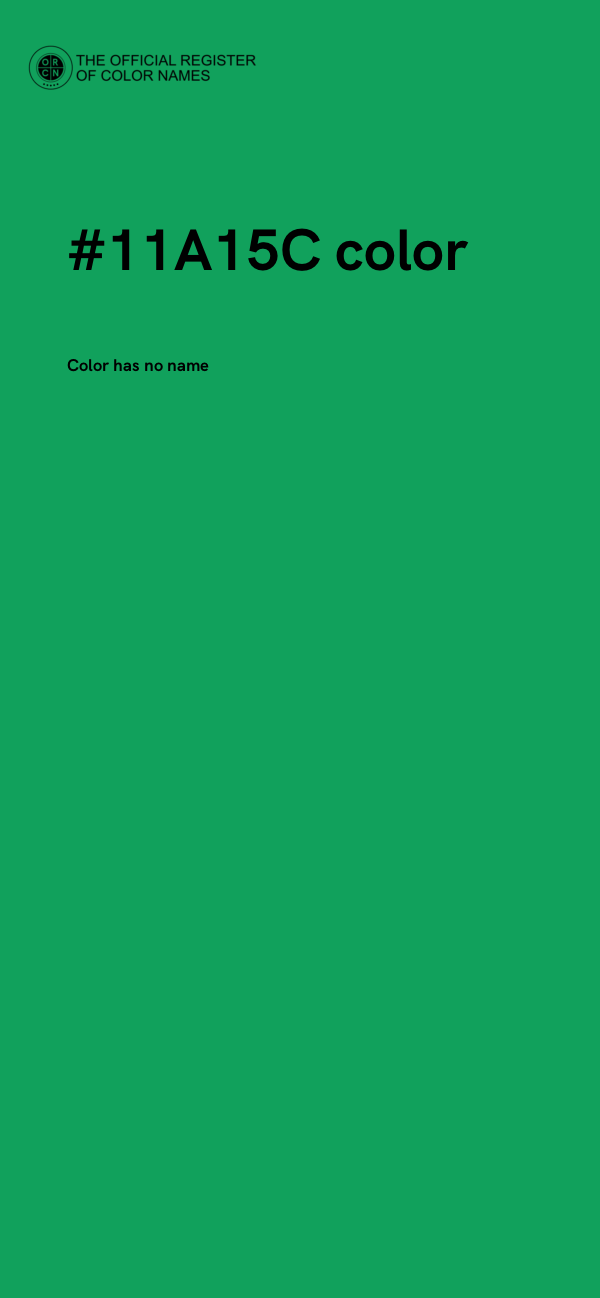 #11A15C color image