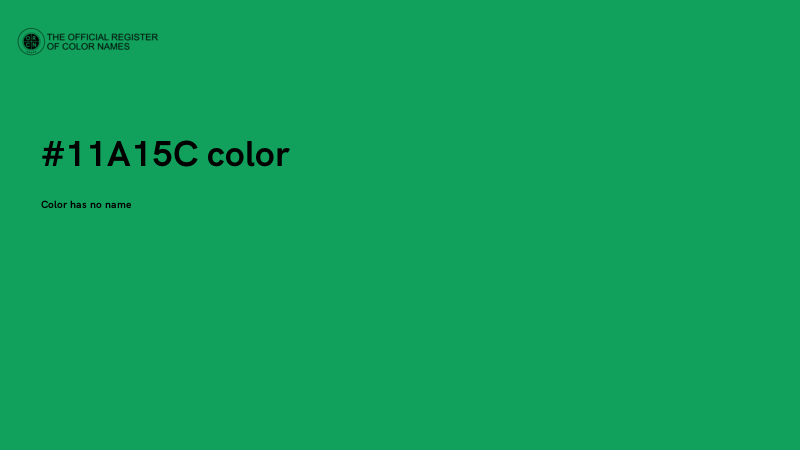 #11A15C color image