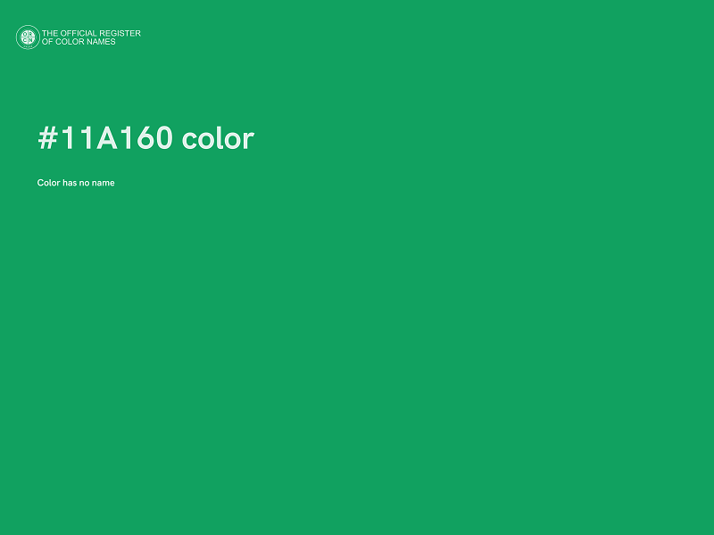 #11A160 color image