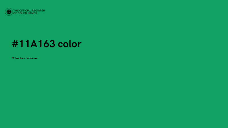 #11A163 color image