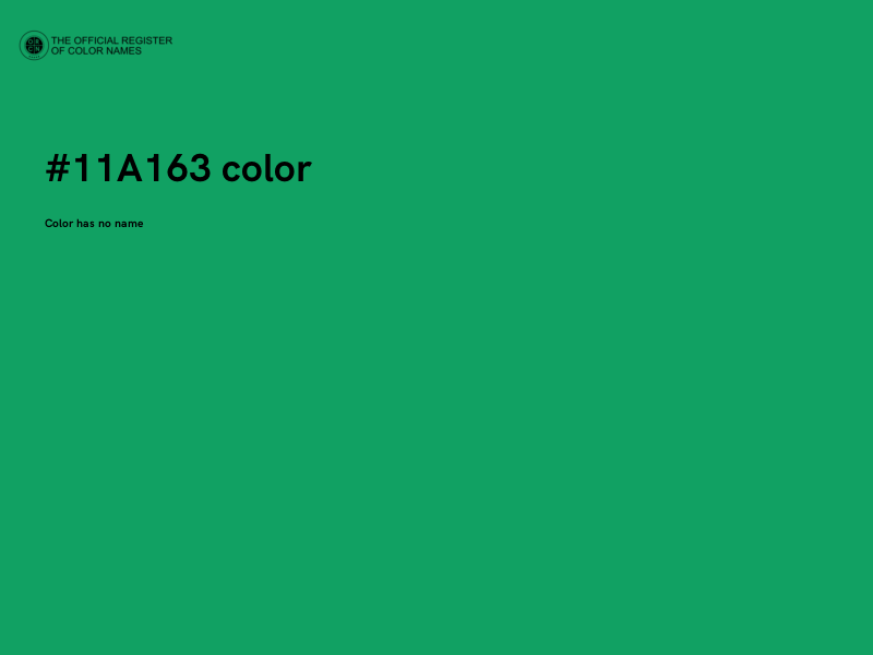 #11A163 color image