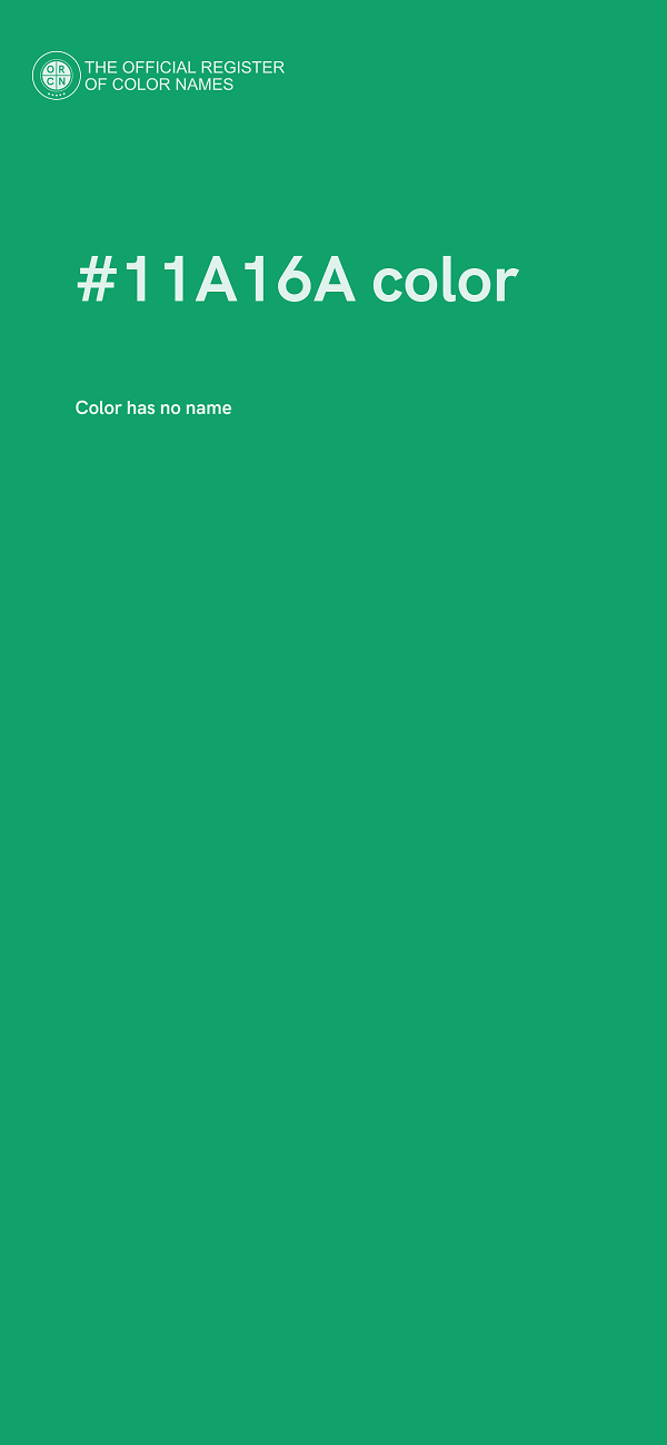 #11A16A color image