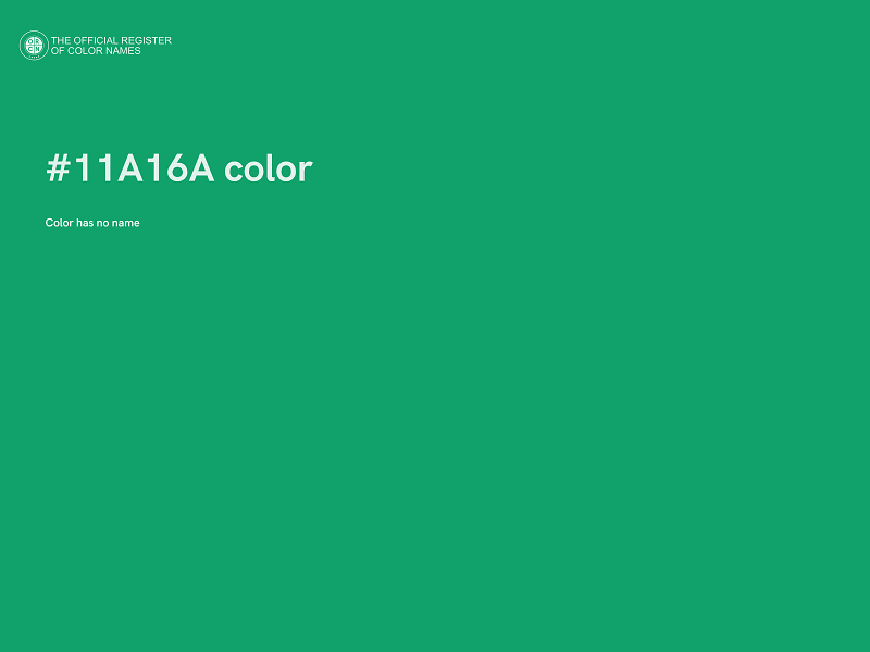 #11A16A color image