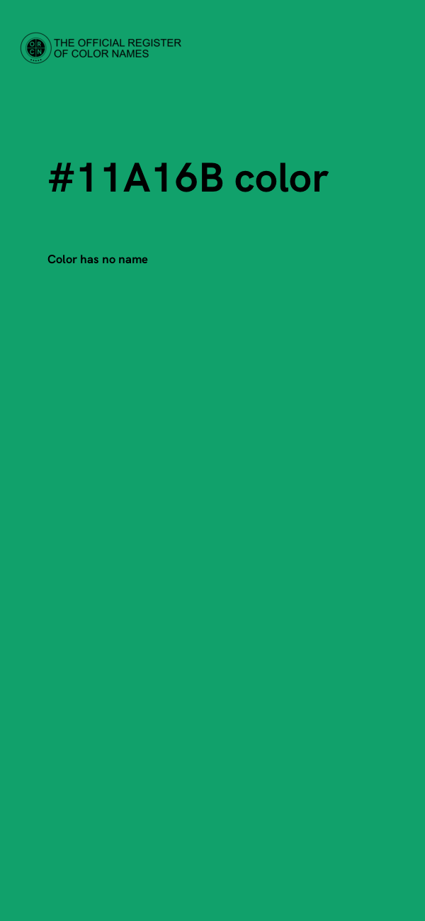#11A16B color image