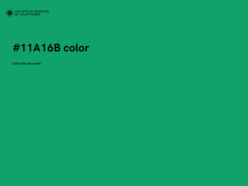 #11A16B color image