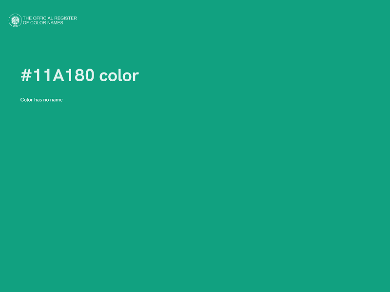 #11A180 color image