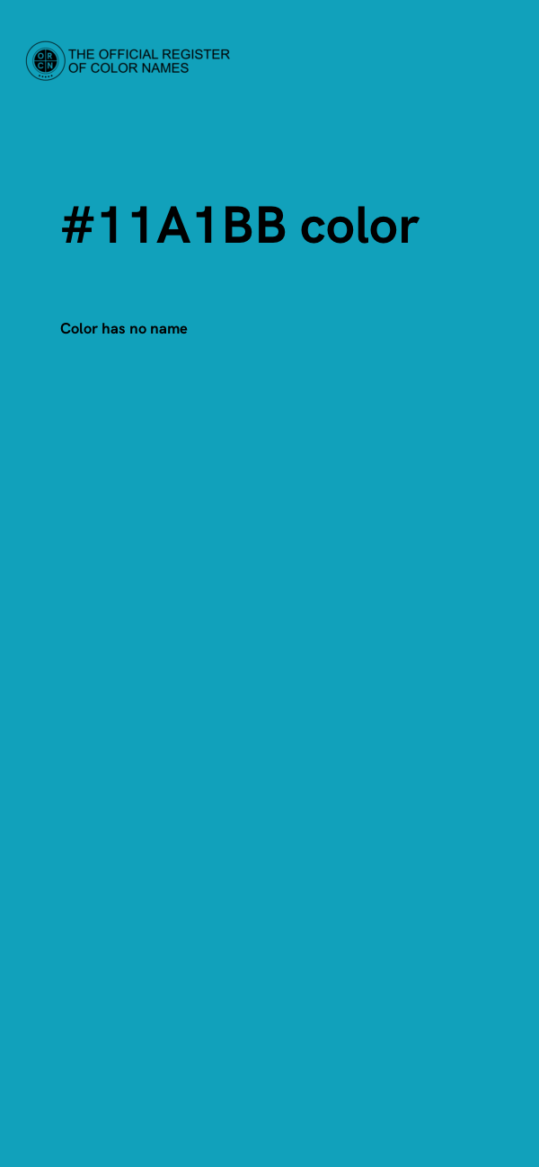 #11A1BB color image
