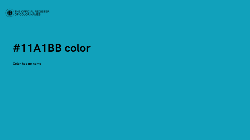 #11A1BB color image