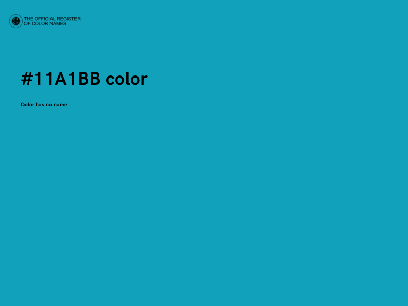#11A1BB color image