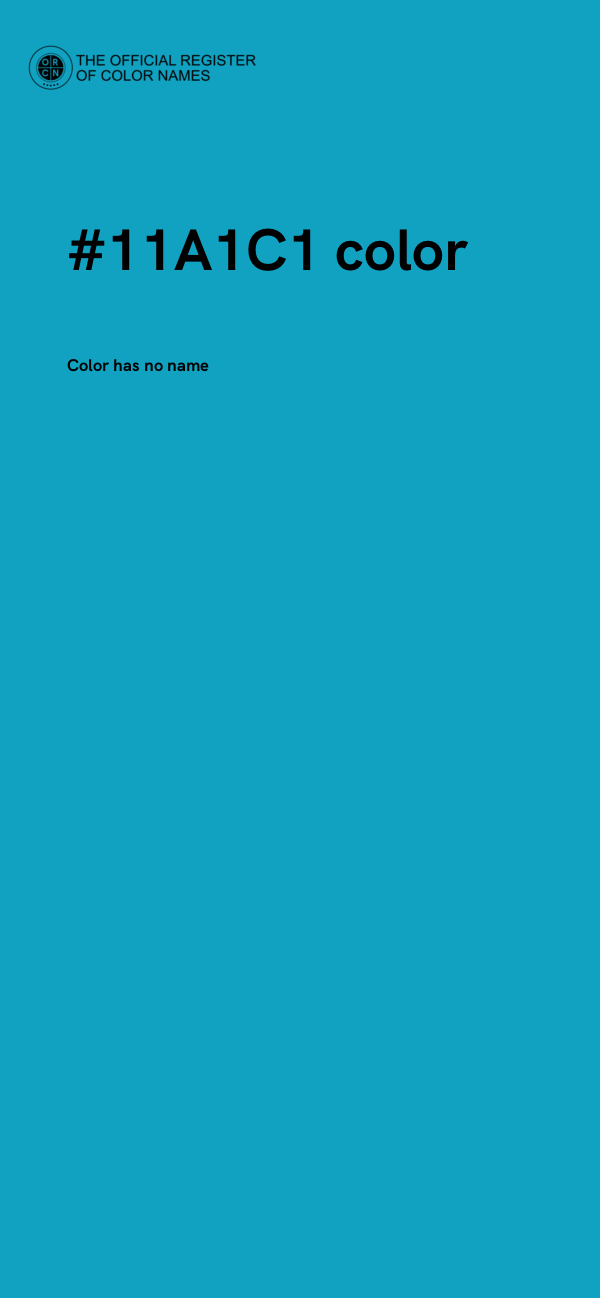 #11A1C1 color image