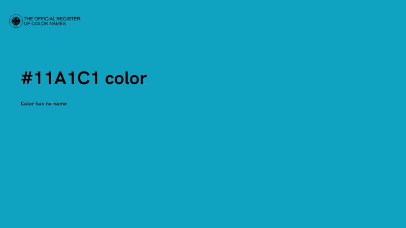 #11A1C1 color image