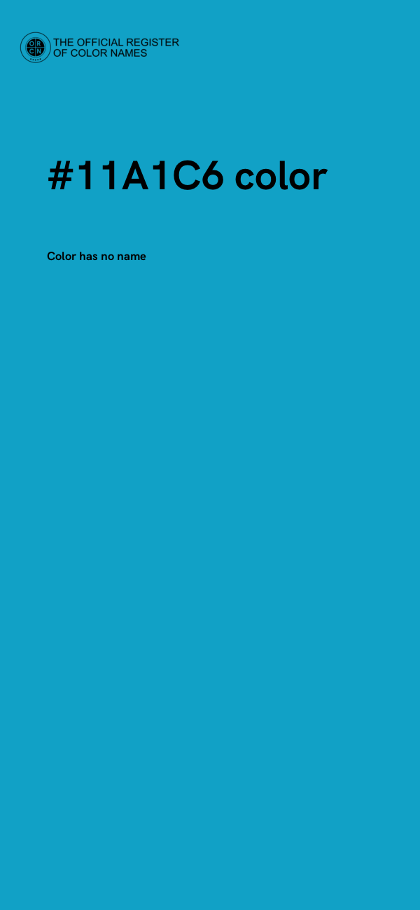 #11A1C6 color image