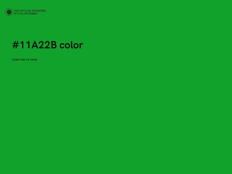 #11A22B color image