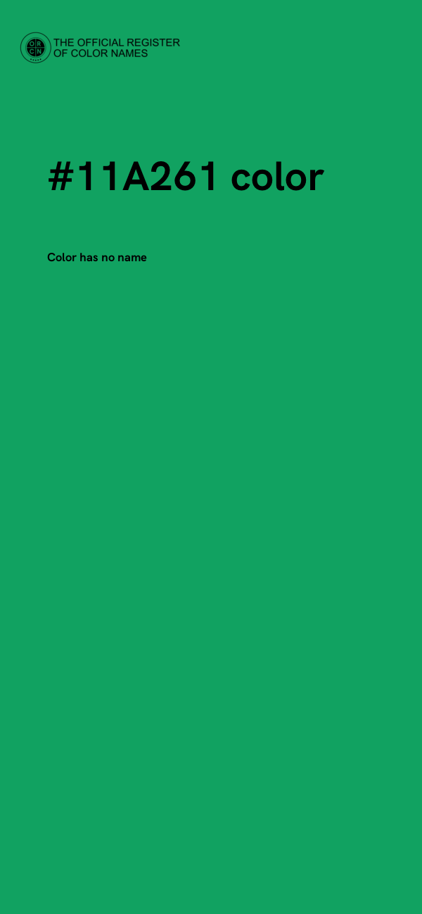 #11A261 color image