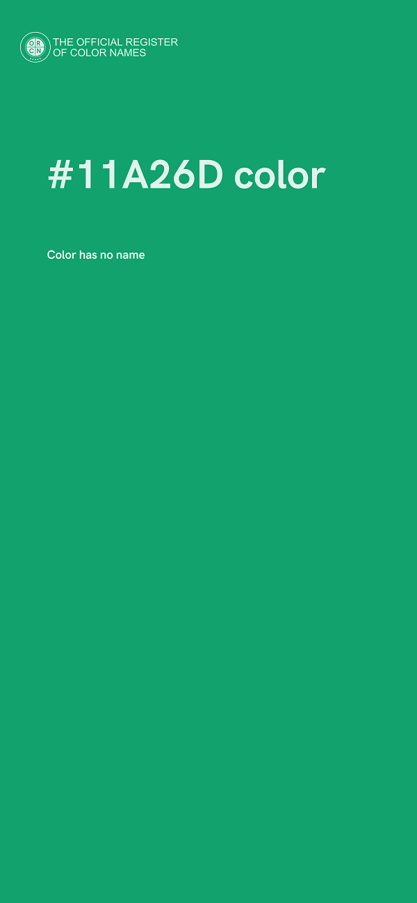 #11A26D color image