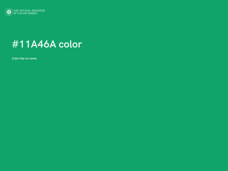 #11A46A color image