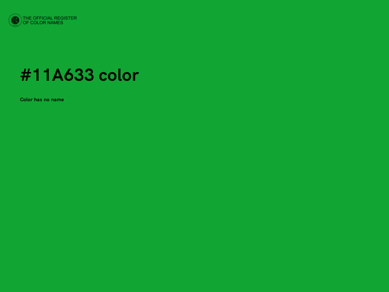 #11A633 color image