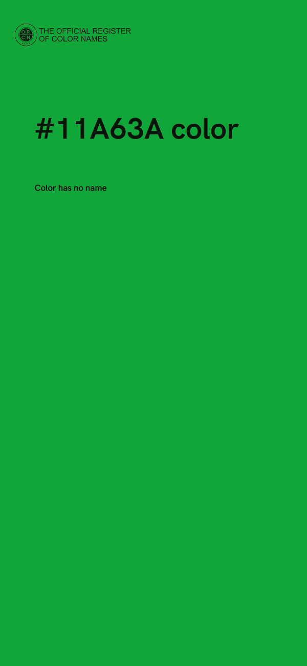 #11A63A color image