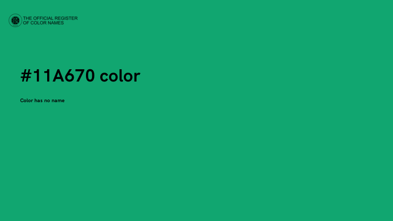 #11A670 color image