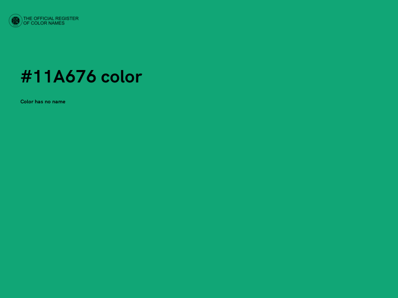 #11A676 color image