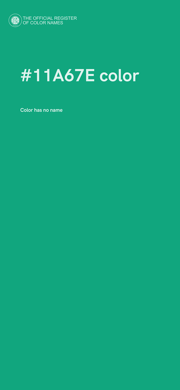 #11A67E color image