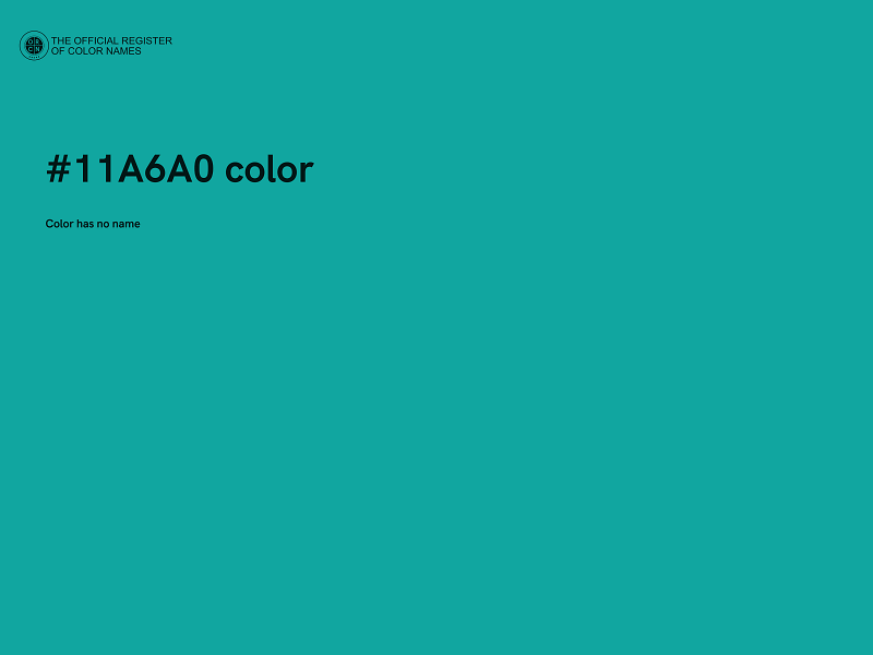 #11A6A0 color image