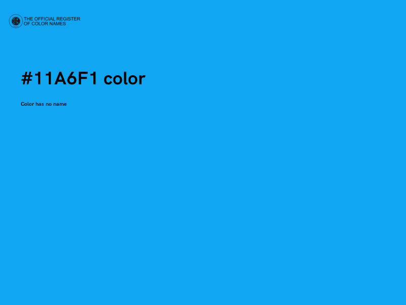#11A6F1 color image