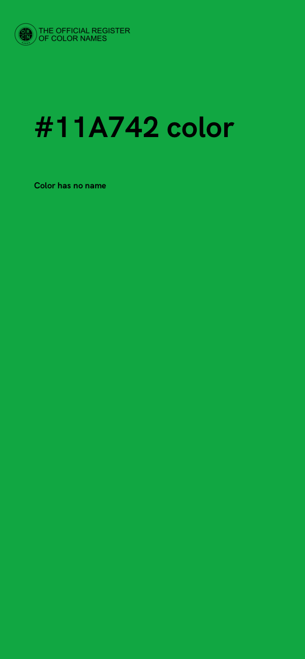 #11A742 color image