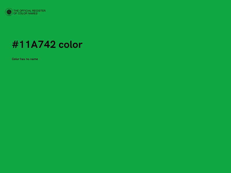 #11A742 color image