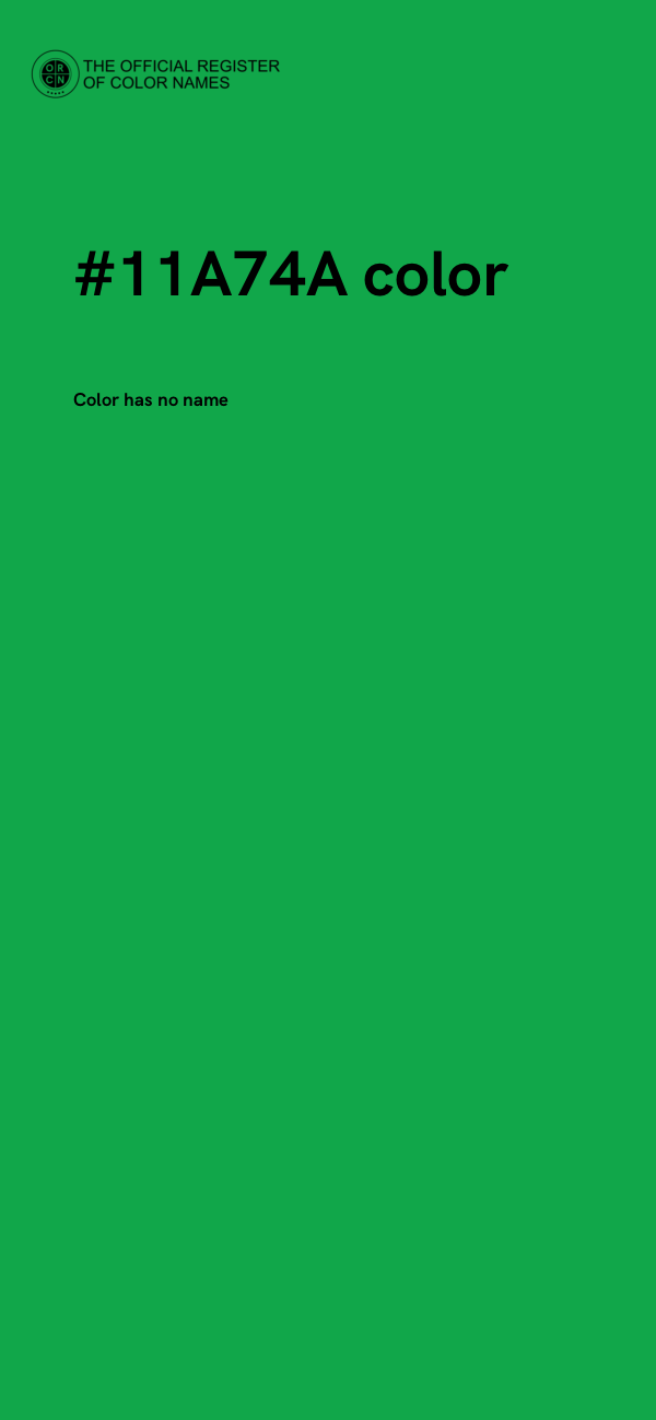 #11A74A color image