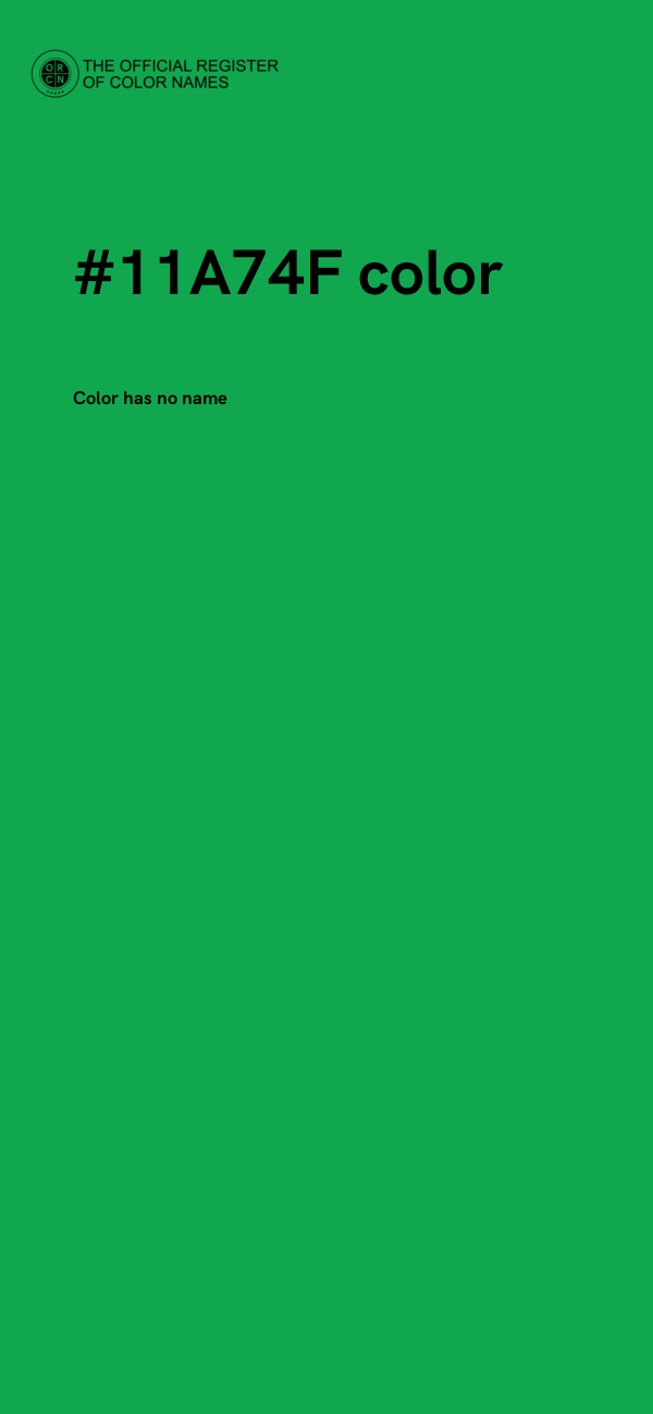 #11A74F color image