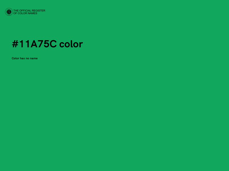#11A75C color image