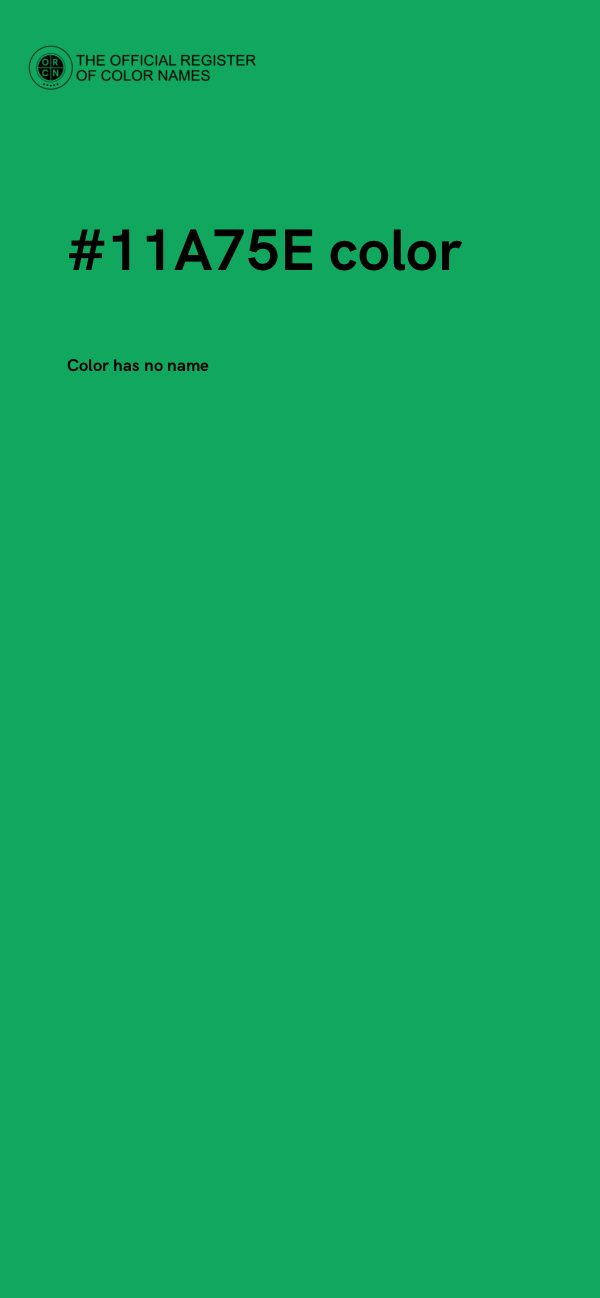 #11A75E color image