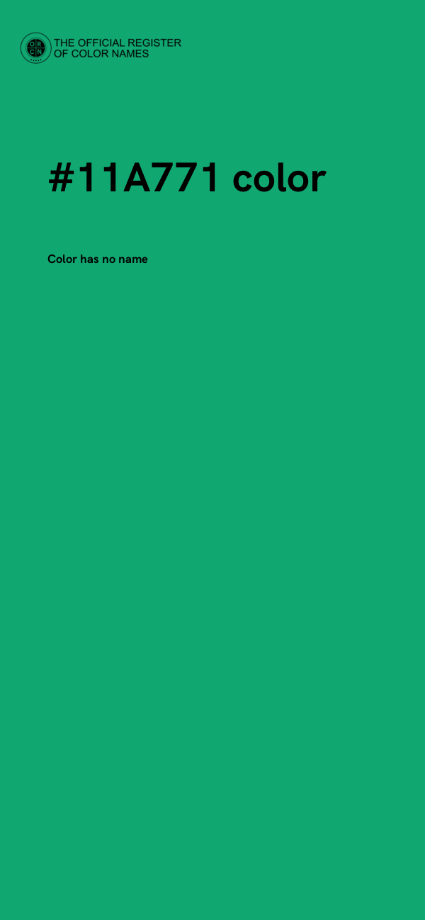 #11A771 color image