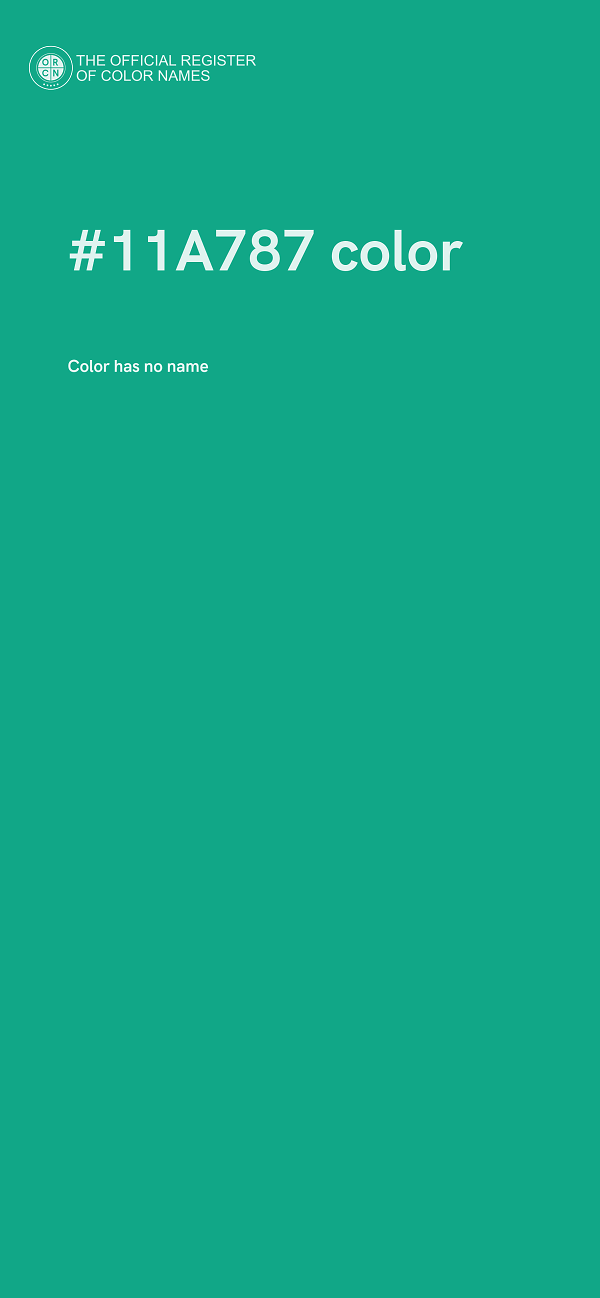 #11A787 color image