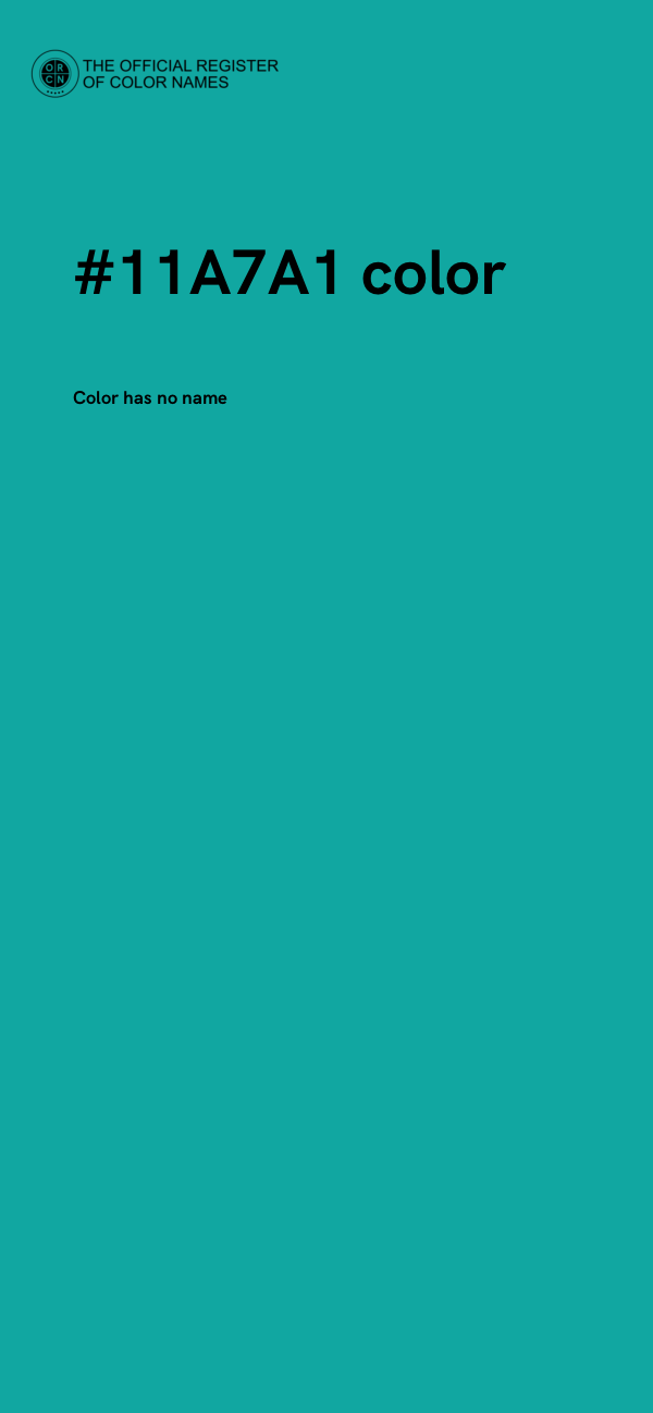 #11A7A1 color image