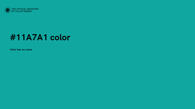 #11A7A1 color image