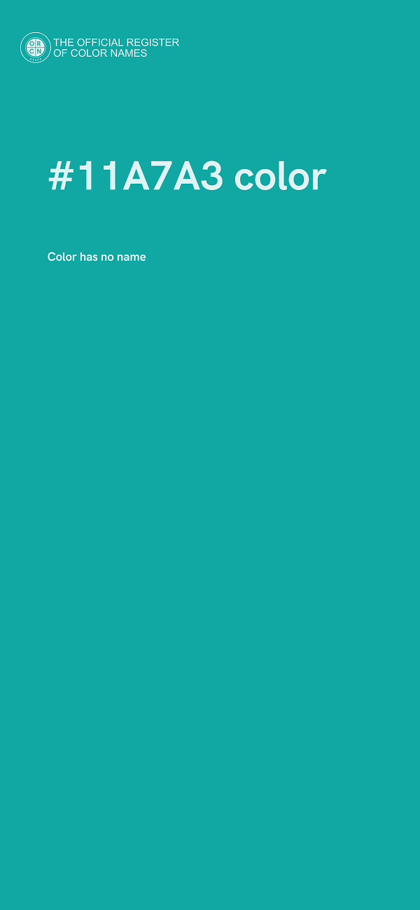 #11A7A3 color image