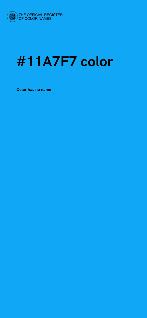 #11A7F7 color image