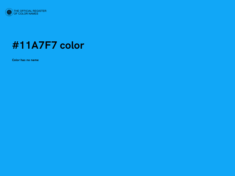 #11A7F7 color image