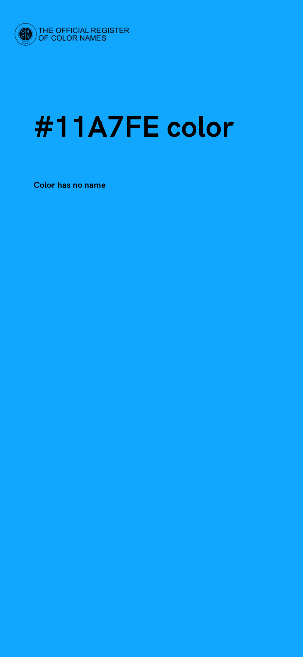 #11A7FE color image