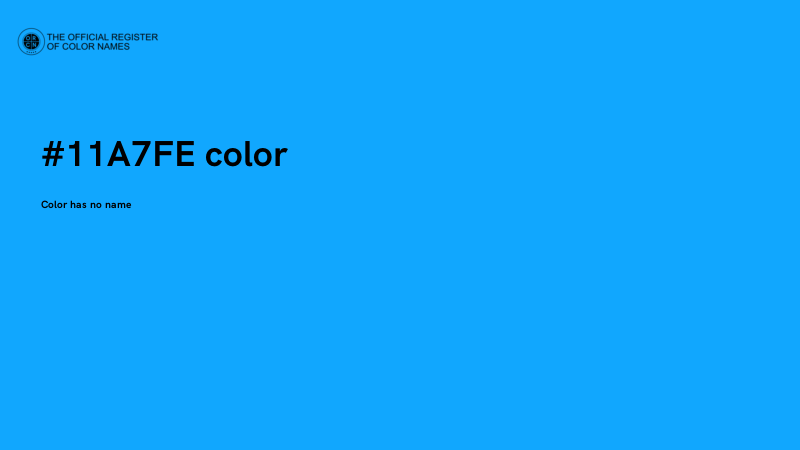 #11A7FE color image