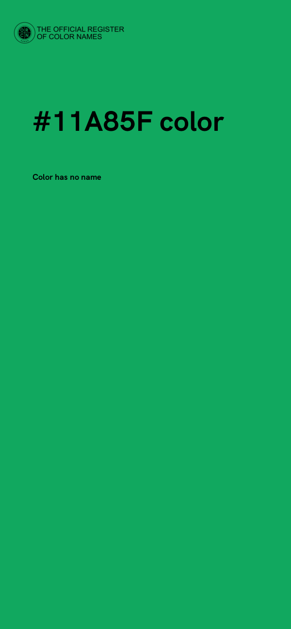 #11A85F color image