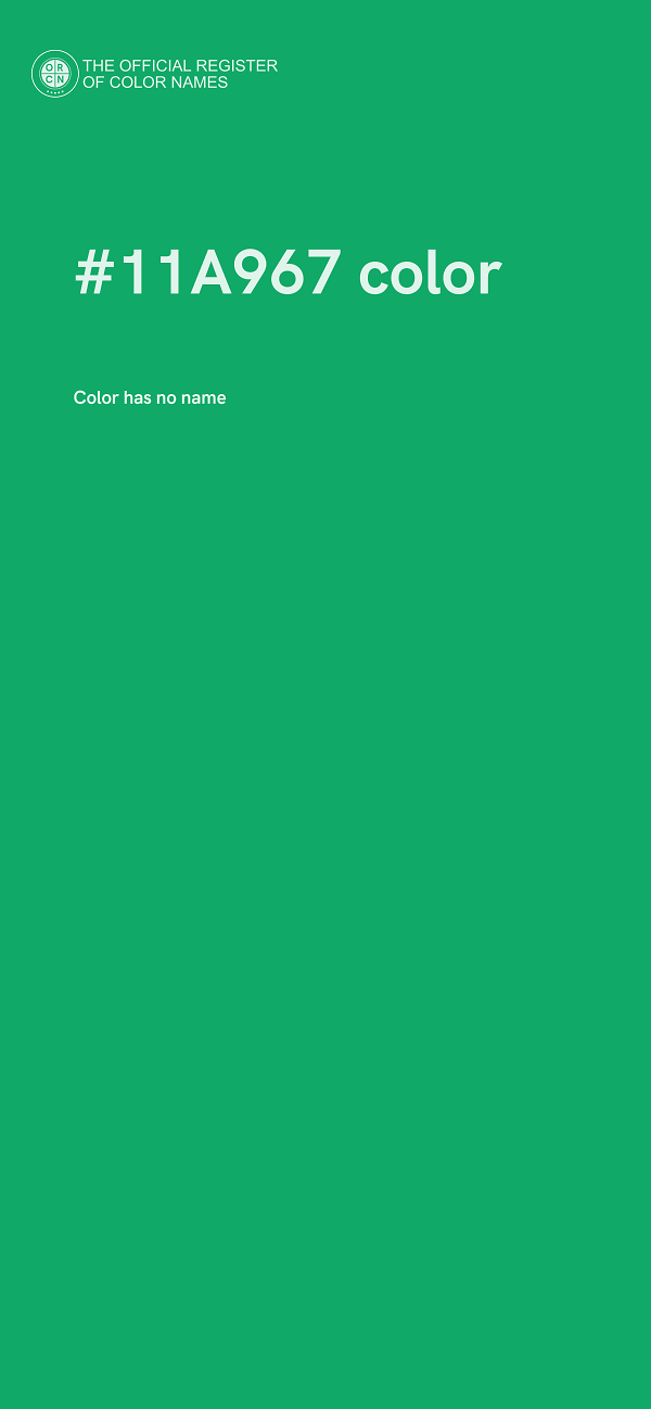 #11A967 color image