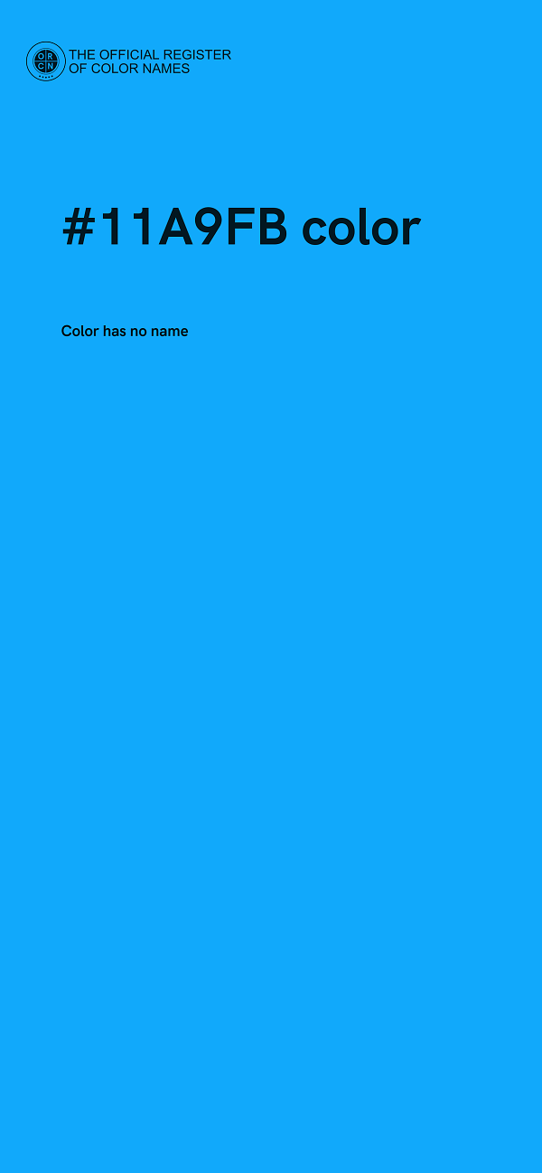 #11A9FB color image