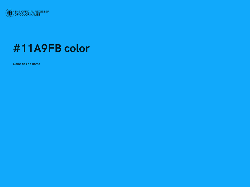 #11A9FB color image