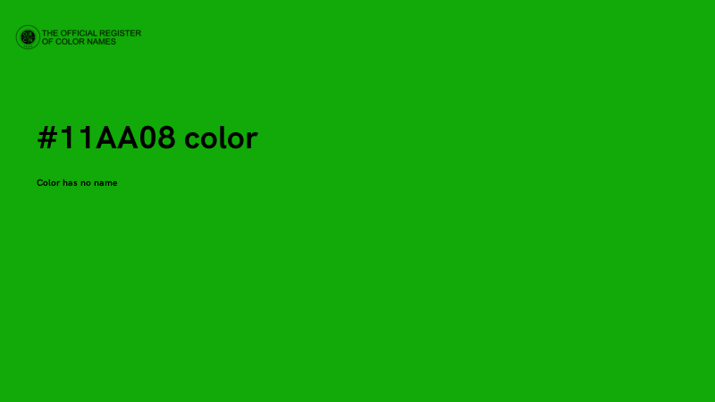 #11AA08 color image