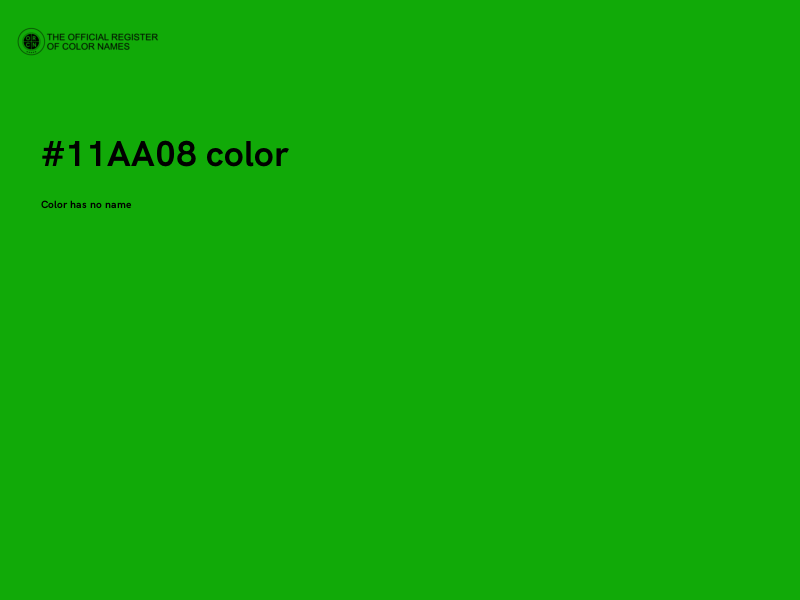#11AA08 color image