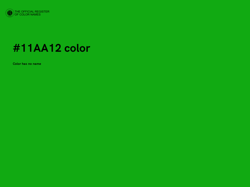 #11AA12 color image
