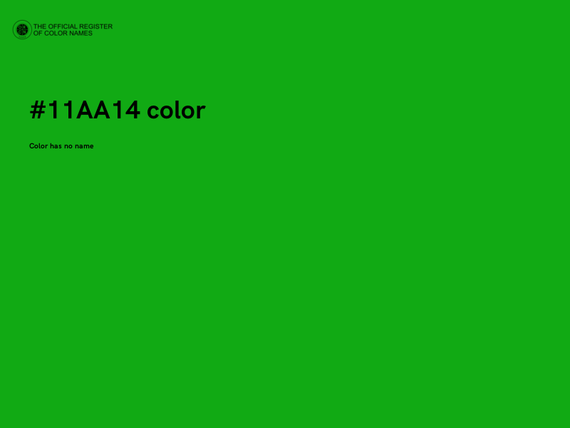 #11AA14 color image